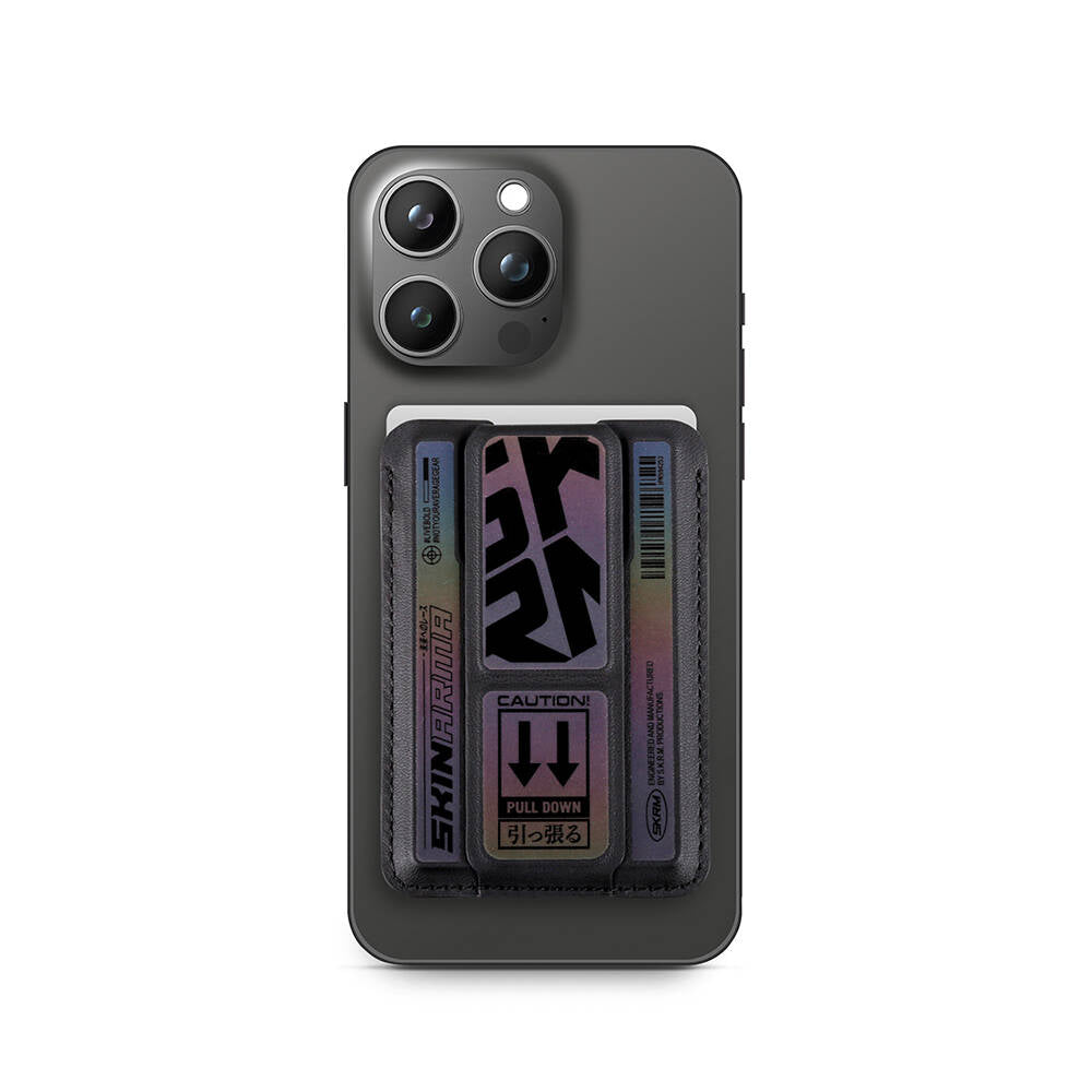 SkinArma Kado Kira Kobai Holografik Tasarımlı Standlı Deri Görünümlü Kartlık SkinArma Kado Kira Kobai Holografik Tasarımlı Standlı Deri Görünümlü Kartlık